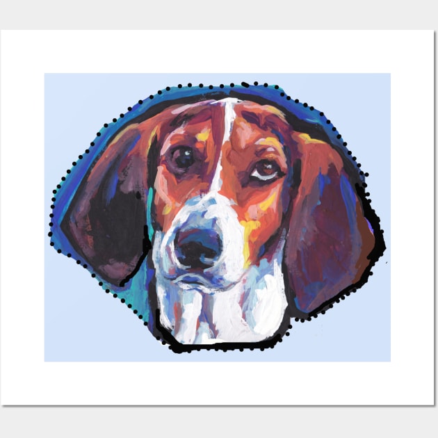 Treeing Walker COONHOUND Dog Bright colorful pop dog art Wall Art by bentnotbroken11